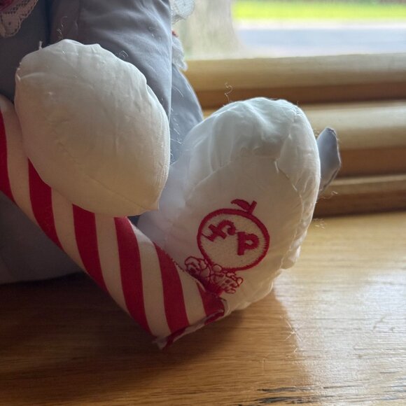 Vintage 1987 Fisher-Price Plush Mouse With Candy Cane Holiday Christmas - Picture 3 of 6